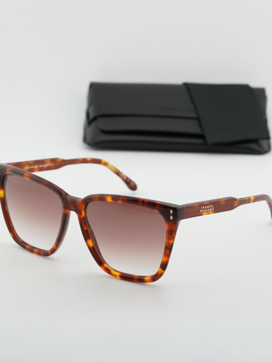 Isabel Marant IM 0151/S 0WR9 HA Square Sunglasses - Havana/Brown main image 5